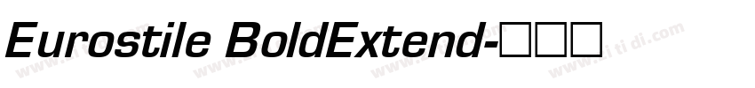 Eurostile BoldExtend字体转换